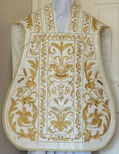 White Embroidered Roman Vestment St Joseph
